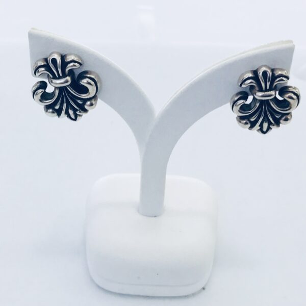 Caravanas Plata 925 Flor de Liz