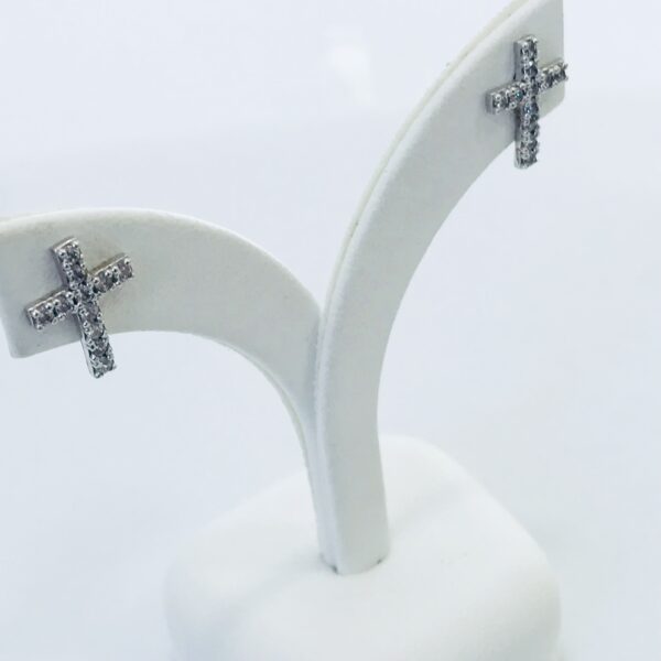 Caravanas Plata 925 Cruz