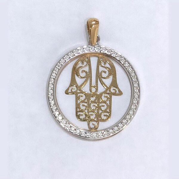 Medalla oro 18k manito