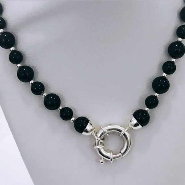 Cadena Piedra Natural Plata 925