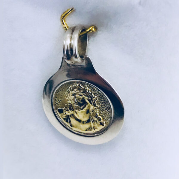 Medalla Religiosa Plata y Oro Cristo