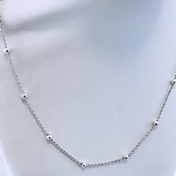 Cadena Bolita y Eslabon Plata 925
