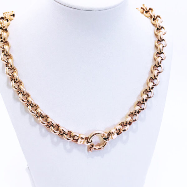 Cadena Rolo Rosegold Plata 925