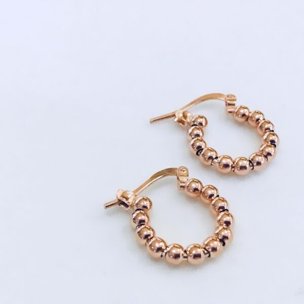 Aros Rosegold plata 925