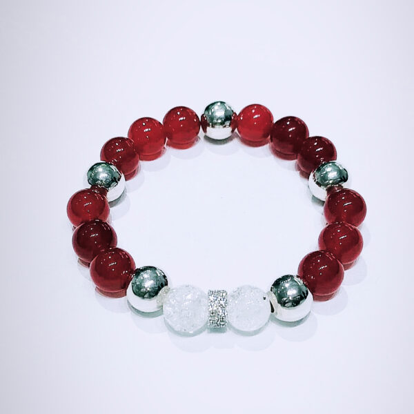 Pulsera Piedra Natural y Cristal Checo Plata 925