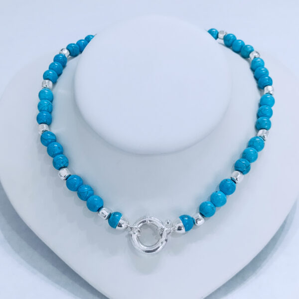 Cadena Piedra Natural Plata  925