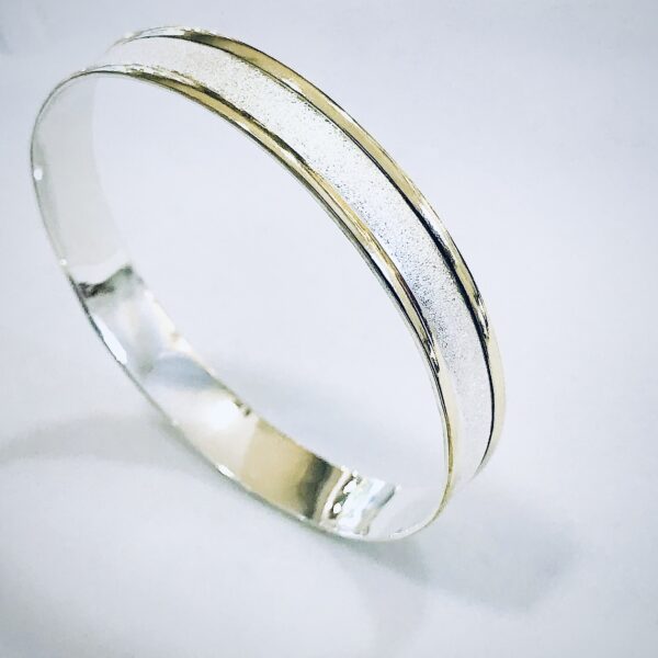 Pulsera Esclava Plata y Oro