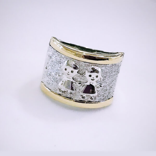 Anillo plata y oro Niñas