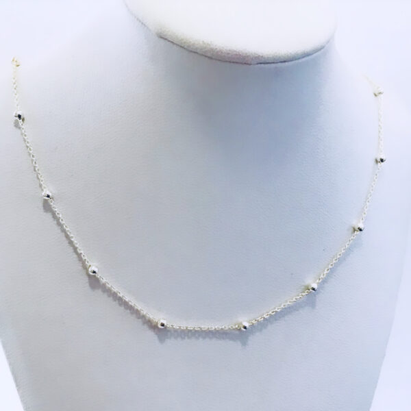 Cadena Eslabon y Bolita Plata 925