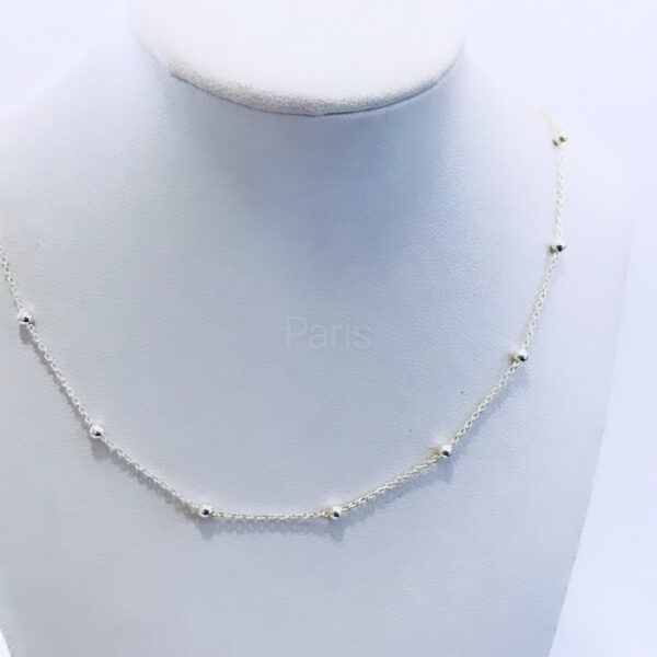 Cadena Eslabon y Bolita Plata 925