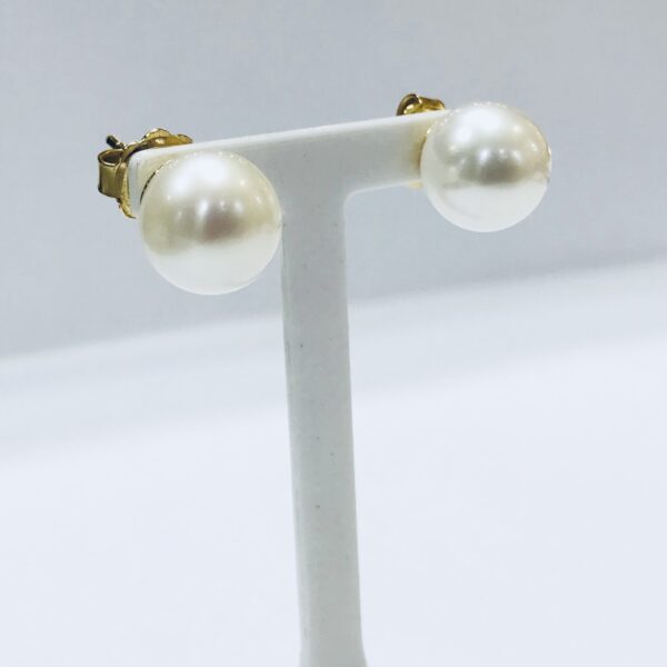 Caravanas Oro 18kts Perla cultivo