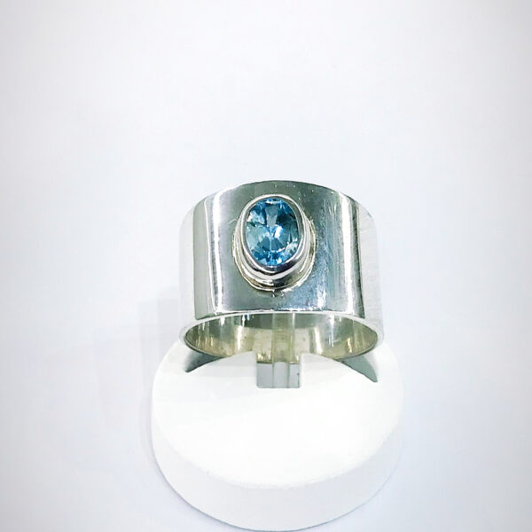 Anillo Plata 925 Agua Marina