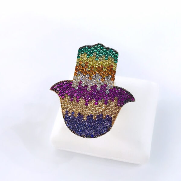 Anillo Rosegold Plata 925 Mano Fátima