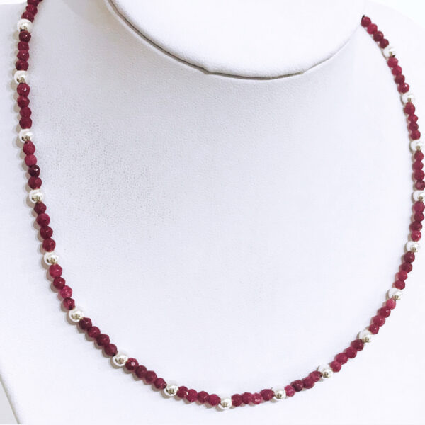 Cadena Piedra Natural Plata 925