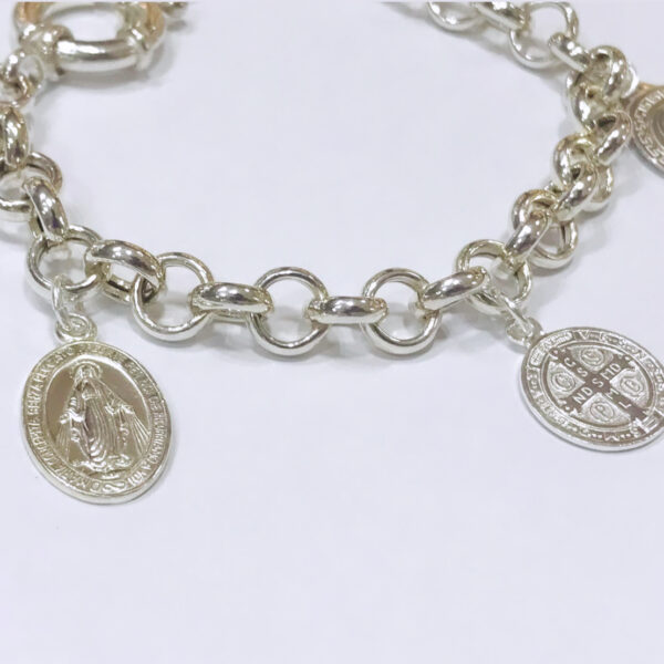 Pulsera Rolo con dijes Plata 925