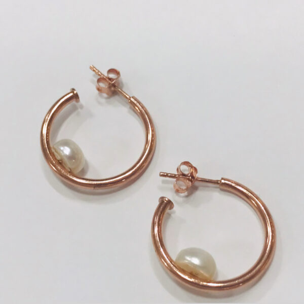 Caravana Rosegold Plata 925