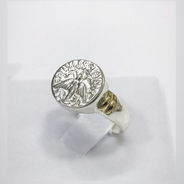 Anillo Plata y Oro Espíritu Santo