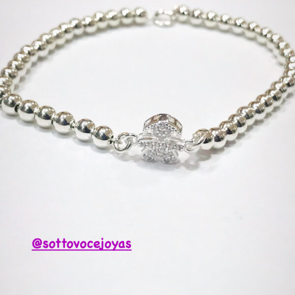 Pulsera Bolita Plata 925 Niña