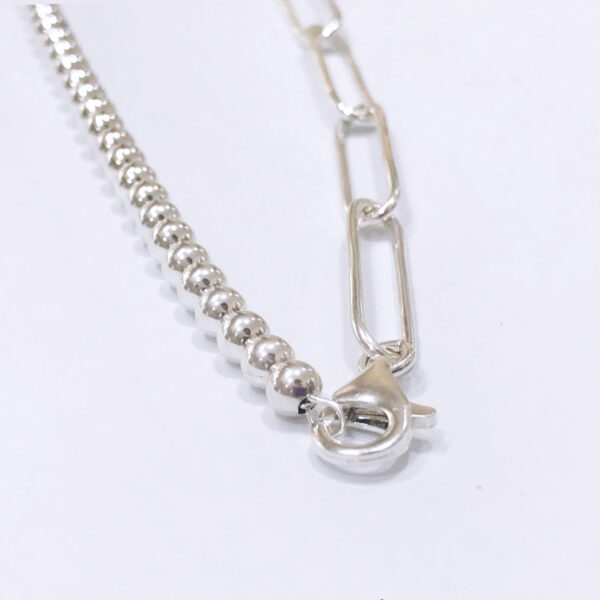 Cadena combinada Forcé y Bolita Plata 925