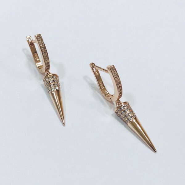 Aros Rosegold Plata 925