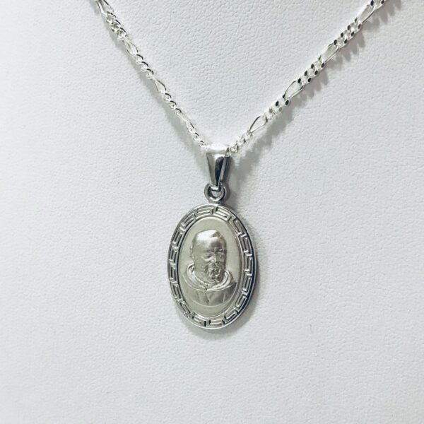 Medalla Plata 925 Padre Pio