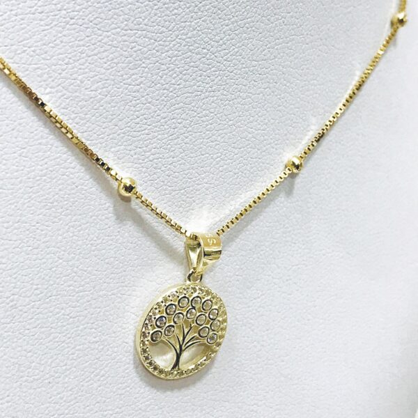 Medalla Goldplated Plata 925 Arbol de la vida