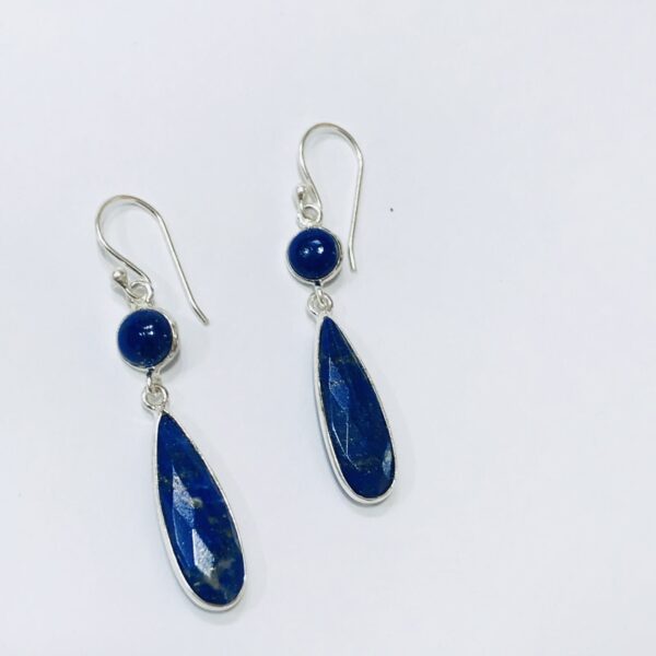 Caravanas Plata 925 Lapislazuli