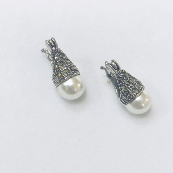 Caravanas Perla Plata 925