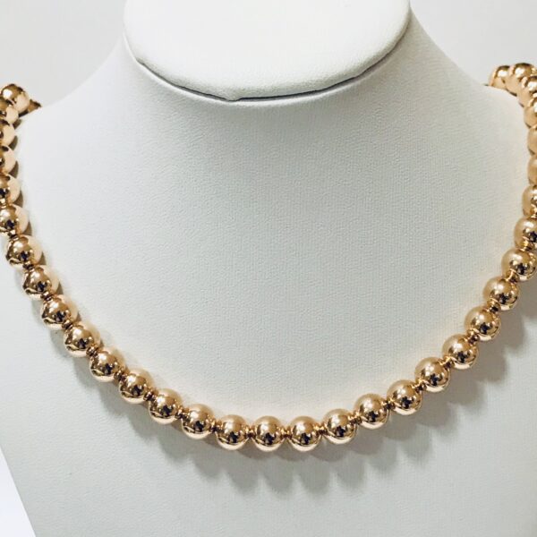 Cadena  Bolita Rosegold Plata 925