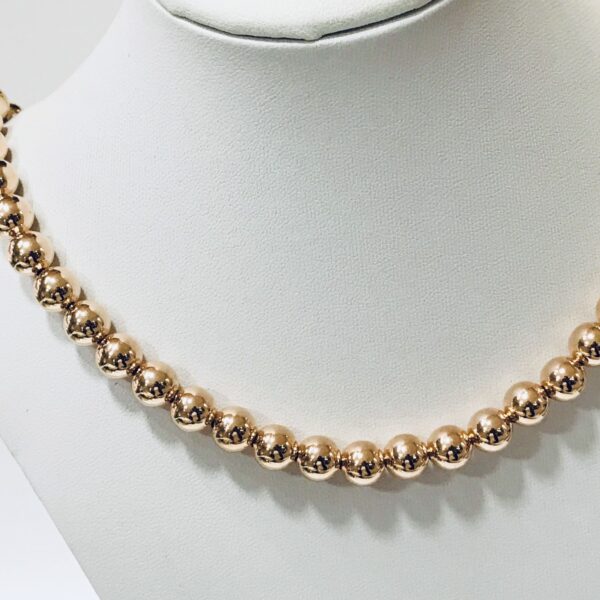 Cadena Bolita Rosegold Plata 925