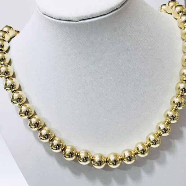 Cadena Bolita Goldplated Plata 925