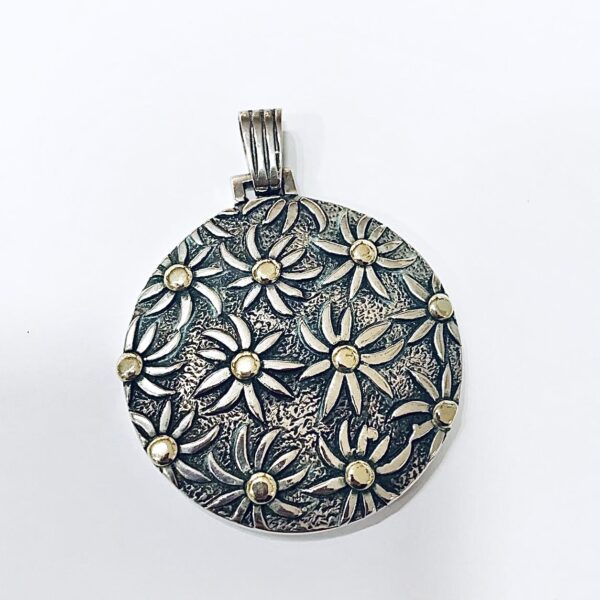 Medalla Plata y Oro Flores