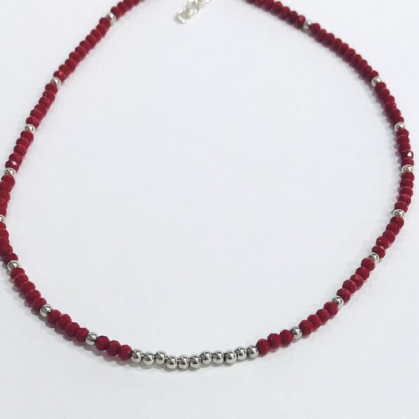 Cadena Cristal Plata 925