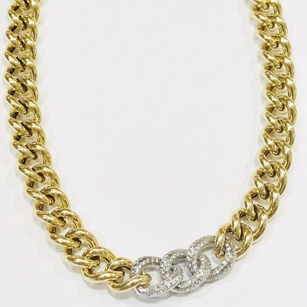 Cadena trenzada Goldplated Plata 925