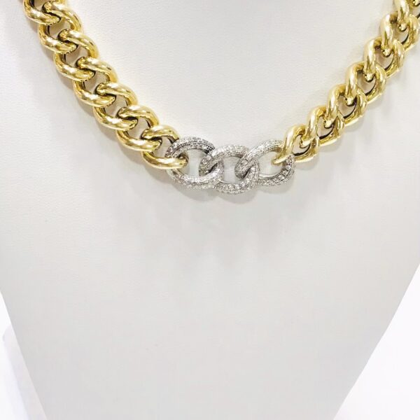 Cadena trenzada Goldplated Plata 925