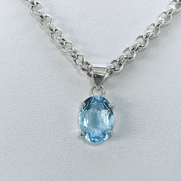 Dije Plata 925 Agua Marina