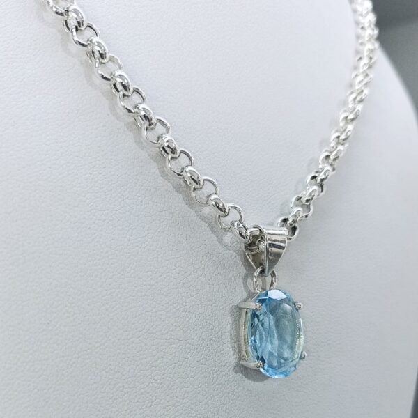 Dije Plata 925 Agua Marina