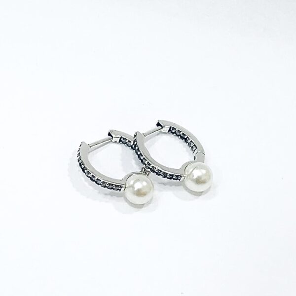 Aro Plata 925 Perla Swarovski