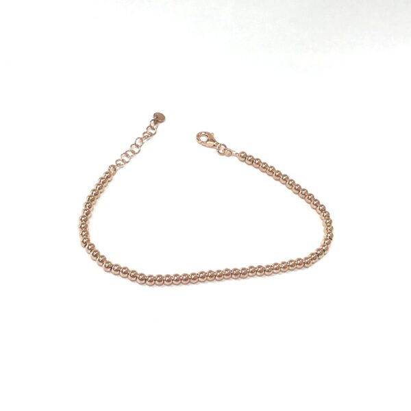 Pulsera Bolita Rosegold Plata 925