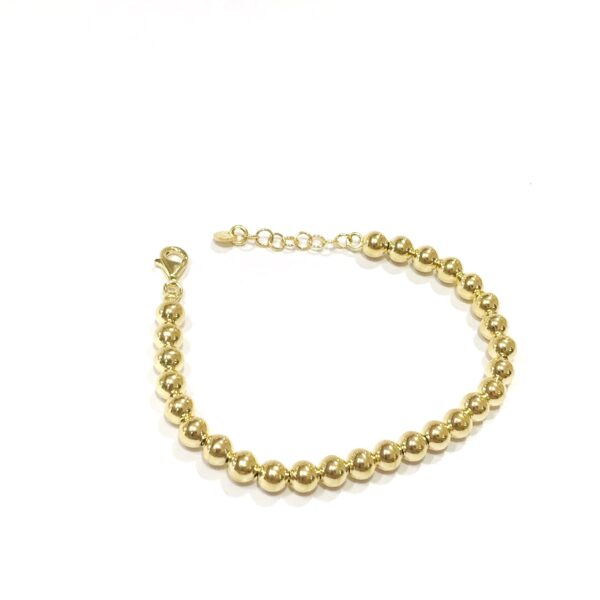 Pulsera Bolita Goldplated Plata 925
