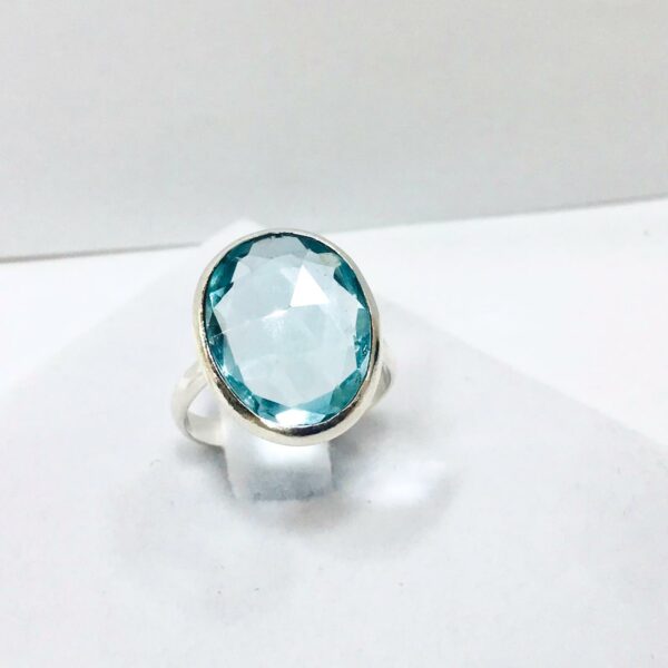 Anillo Plata 925 Agua Marina