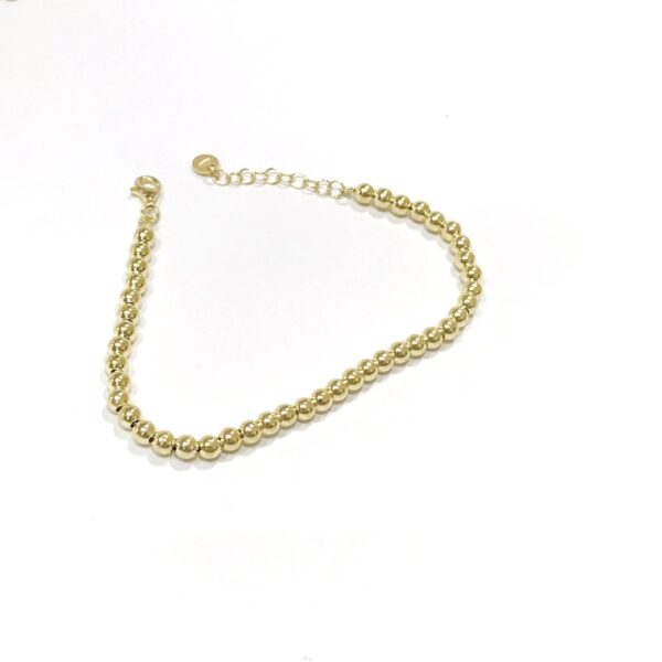 Pulsera Bolita Goldplated Plata 925