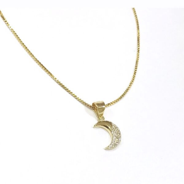 Conjunto Goldpalted Plata 925 dije Media Luna