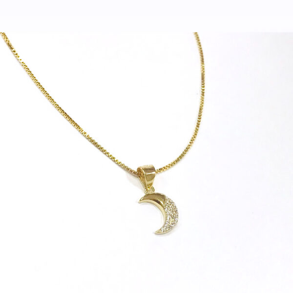 Conjunto Goldpalted Plata 925 dije Media Luna