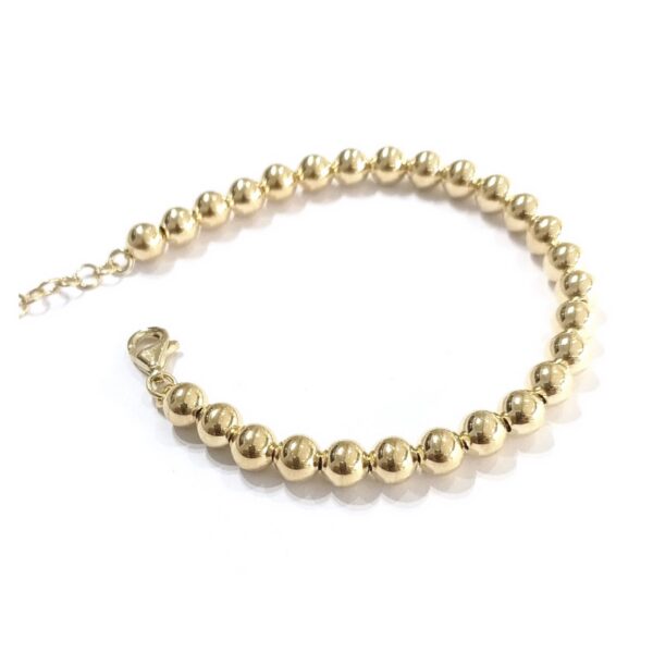 Pulsera Goldplated Plata 925 bolita