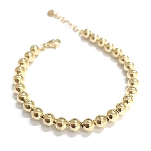 Pulsera Goldplated Plata 925 bolita