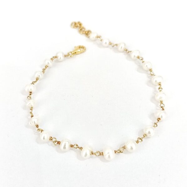 Pulsera Goldplated Plata 925 y Perla de cultivo de Agua dulce