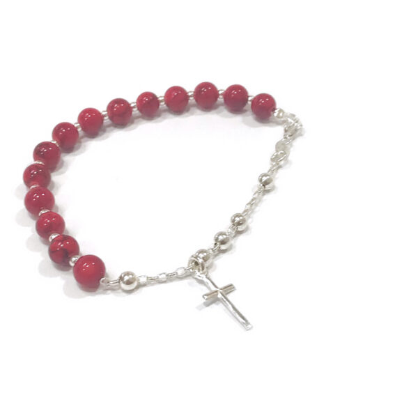 Pulsera Plata 925 Coral